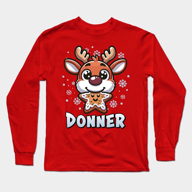 Santa’s Reindeer Donner Xmas Group Costume Long Sleeve T-Shirt by Graphic Duster